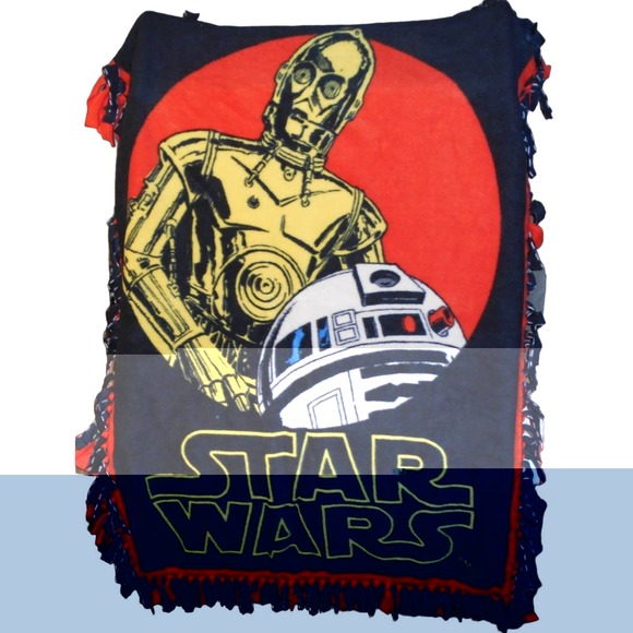 Star Wars C3-PO & R2-D2 Fleece Blanket - Picture 1 of 3